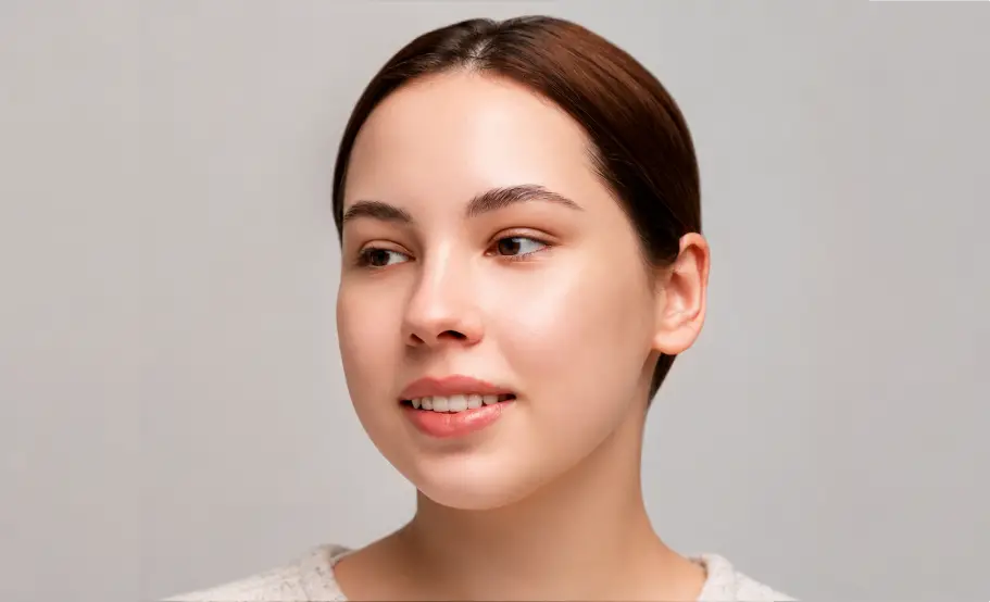 After treatment clear skin